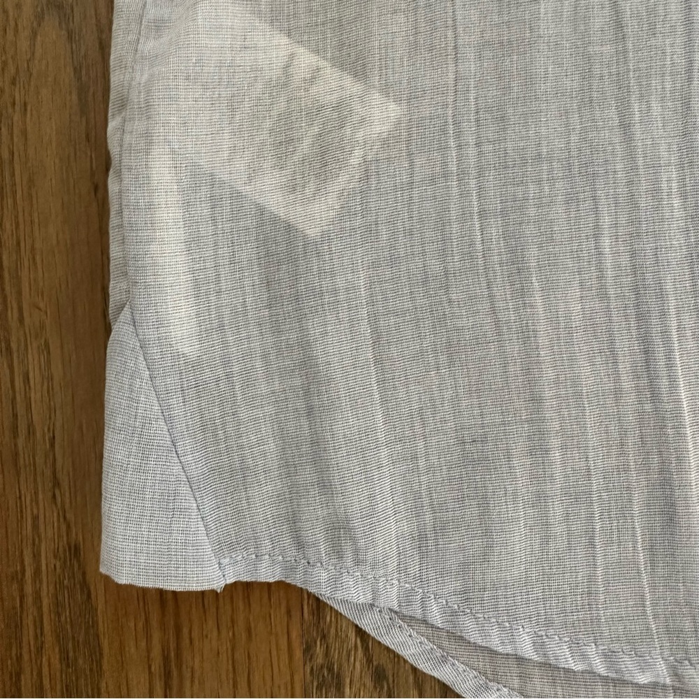 BCBGMaxAzria Addison Sheer Cotton Toile Button Front Top Pale Blue Size XS - Picture 3 of 6